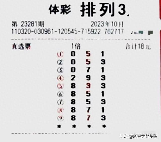 探索数字的奥秘，体彩排列3最新开奖号码揭秘